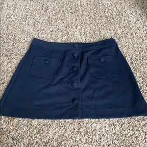 Navy button down skirt